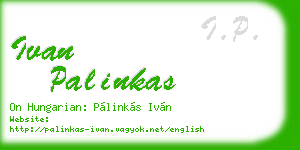 ivan palinkas business card