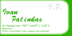 ivan palinkas business card